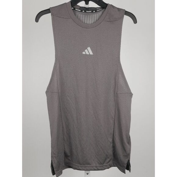 adidas Men's Designed for Training Intensity Tank Top Charcoal XS - Picture 3 of 7